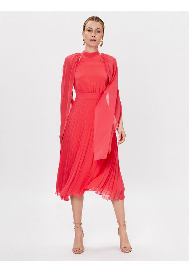 Sukienka koktajlowa Liu Jo. Kolor: czerwony. Materiał: syntetyk. Styl: wizytowy