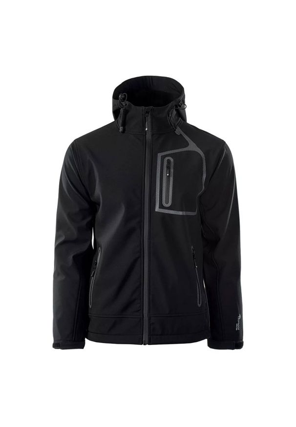 Hi-tec - Kurtka męska Softshell Hi-Tec Prince II - czarna, Rozmiar XXL. Kolor: czarny. Materiał: softshell. Sezon: lato