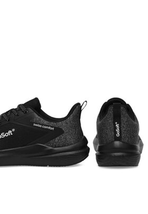 Go Soft Sneakersy MP-123 Czarny. Kolor: czarny. Materiał: materiał