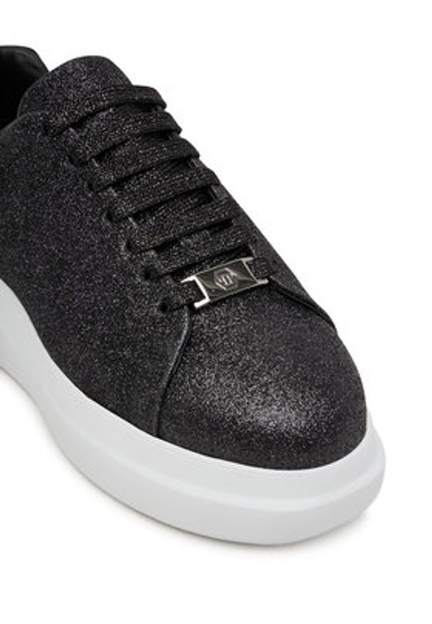 Philipp Plein - PHILIPP PLEIN Sneakersy FAES WSC2774 PTE003N Czarny. Kolor: czarny. Materiał: materiał