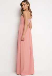 Born2be - Różowa Elegancka Rozkloszowana Sukienka na Jedno Ramię Wistlia. Okazja: na imprezę. Kolor: różowy. Typ sukienki: rozkloszowane, asymetryczne. Styl: elegancki #4