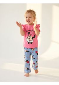 Sinsay - Spodnie flare ze wzorem Minnie Mouse - niebieski. Kolor: niebieski. Wzór: motyw z bajki #1