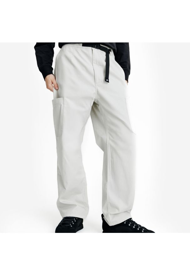 Decathlon - Spodnie cargo męskie Lifetech. Kolor: beżowy. Materiał: poliester, bawełna, materiał