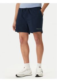 Tommy Jeans Szorty sportowe Contrast Linear DM0DM22697 Granatowy Regular Fit. Kolor: niebieski. Materiał: bawełna. Styl: sportowy #1