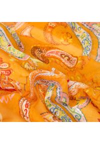 Wittchen - Damski szal w delikatny wzór. Kolor: pomarańczowy, biały, wielokolorowy. Materiał: poliester. Sezon: zima, lato #3