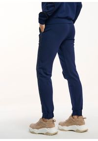 Ochnik - Spodnie dresowe z lampasami damskie. Kolor: niebieski. Materiał: wiskoza #5