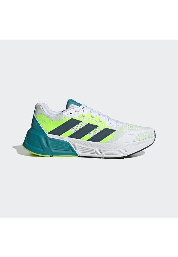 Adidas - Buty Questar. Kolor: żółty, biały, wielokolorowy, niebieski. Materiał: materiał