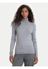 Vero Moda Golf Happiness 10300472 Szary Slim Fit. Typ kołnierza: golf. Kolor: szary. Materiał: wiskoza, syntetyk #1