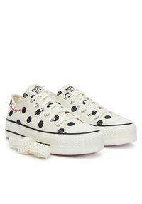 Converse Trampki Chuck Taylor All Star Lift Platform Polka Dots A10689C Beżowy. Kolor: beżowy. Materiał: materiał. Obcas: na platformie #4