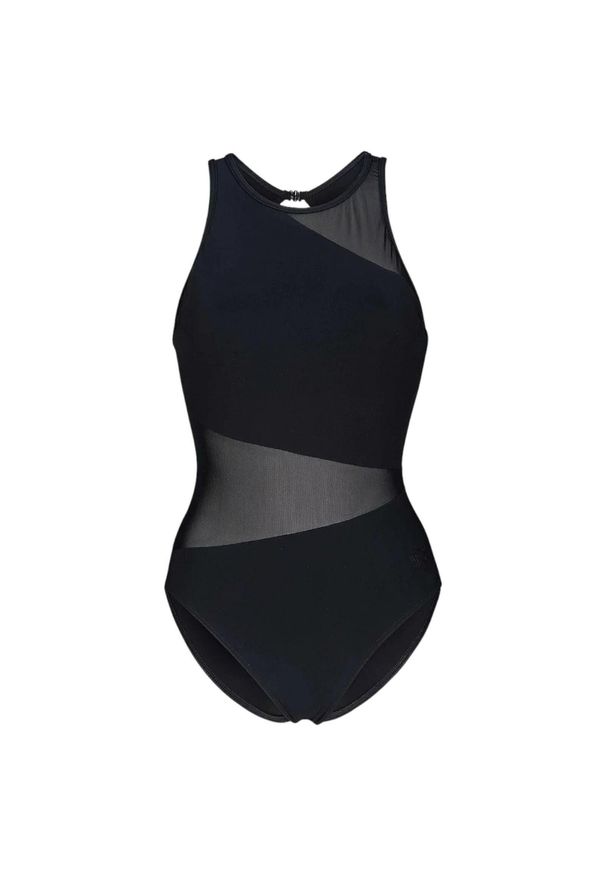 Damski kostium kąpielowy 1-częściowy Arena Mesh Angle Vent Back B. Kolor: czarny. Materiał: mesh