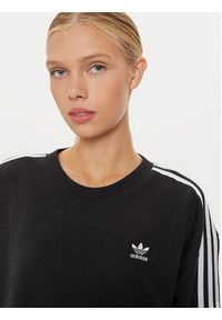 Adidas - adidas Bluza 3-Stripes IR5522 Czarny Loose Fit. Kolor: czarny. Materiał: bawełna