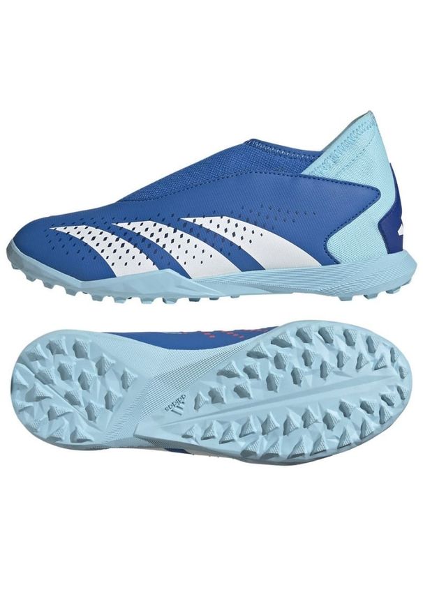 Adidas - Buty piłkarskie adidas Predator Accuracy.3 Ll Tf Jr IE9437 niebieskie. Kolor: niebieski. Materiał: guma, syntetyk. Sport: piłka nożna