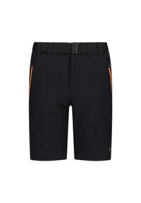 Dziecięce szorty bermudzkie CMP. Kolor: czarny, wielokolorowy, pomarańczowy. Długość: krótkie. Styl: sportowy. Sport: turystyka piesza #1