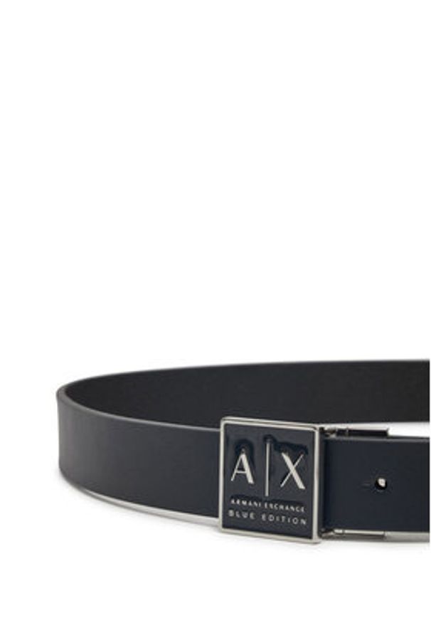 Armani Exchange Pasek Męski XM001005 AF13929 UB101 Granatowy. Kolor: niebieski. Materiał: skóra