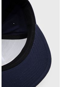 Vans czapka bawełniana kolor granatowy z aplikacją. Kolor: niebieski. Materiał: bawełna. Wzór: aplikacja