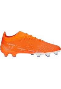 Buty piłkarskie Puma Ultra Match FG/AG M 107217 01 pomarańcze i czerwienie pomarańczowe. Kolor: pomarańczowy. Szerokość cholewki: normalna. Sport: piłka nożna