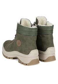 Rieker Trzewiki X9334-54 Zielony. Kolor: zielony. Materiał: materiał #5