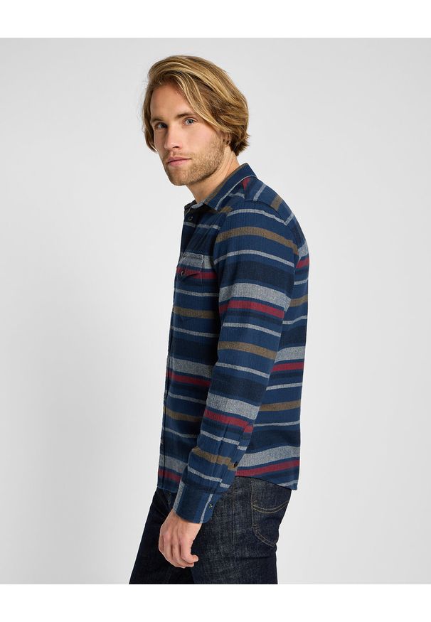 Lee - LEE MĘSKA KOSZULA CLEAN WESTERN SHIRT MOOD INDIGO 112355750 L66R014445