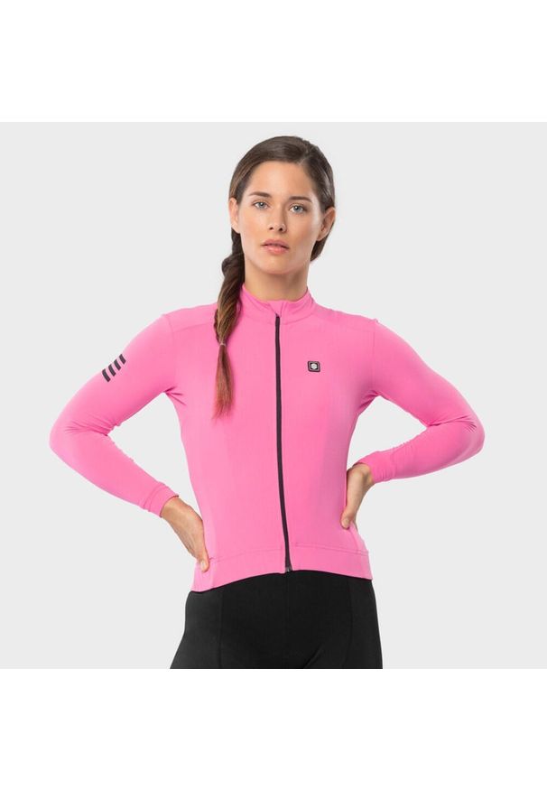 SIROKO - Kobieta Kolarstwo Damska termoaktywna koszulka rowerowa M4 Queen Stage Cukierkow. Kolor: różowy. Długość rękawa: długi rękaw. Długość: długie. Sport: kolarstwo