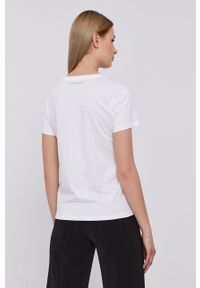 Karl Lagerfeld T-shirt damski kolor biały. Kolor: biały. Materiał: dzianina. Wzór: aplikacja #3