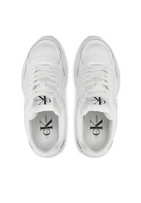 Calvin Klein Jeans Sneakersy Chunky Runner Vibram Mix In Met YW0YW01427 Biały. Kolor: biały #6