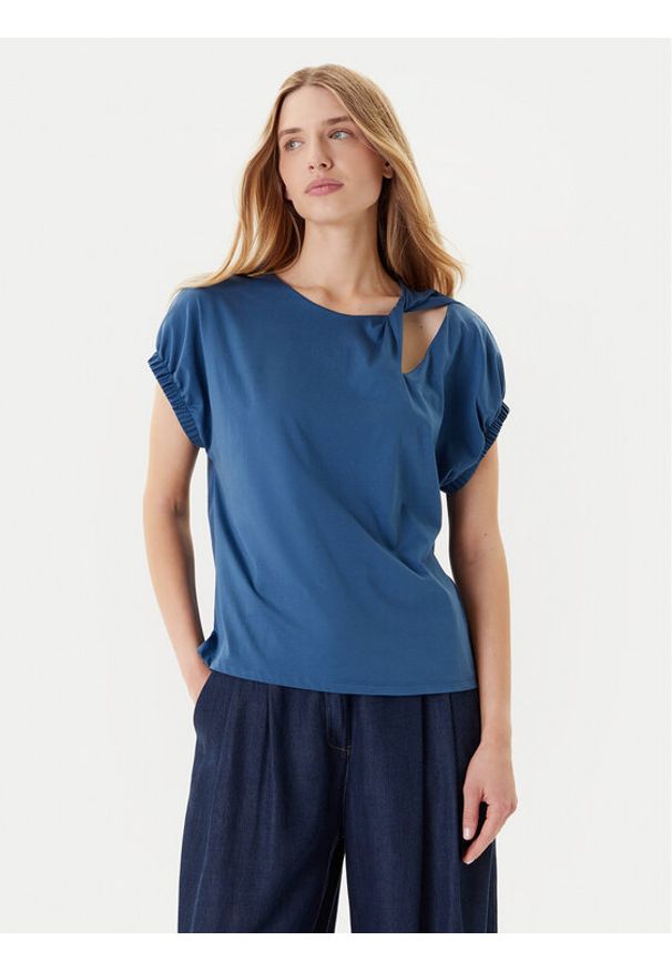 United Colors of Benetton - United Colors Of Benetton Bluzka 3J5CD109V Granatowy Relaxed Fit. Kolor: niebieski. Materiał: bawełna