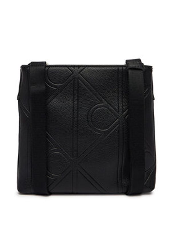 Calvin Klein Saszetka Emblem Emboss Slim Flatpack LV04D3370G Czarny. Kolor: czarny. Materiał: skóra