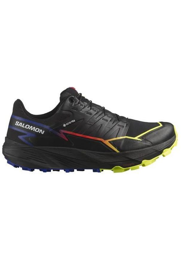 salomon - Buty do biegania męskie Salomon Thundercross Gtx Gore-tex. Zapięcie: sznurówki. Kolor: czarny, wielokolorowy. Materiał: syntetyk, tkanina, materiał. Szerokość cholewki: normalna. Technologia: Gore-Tex