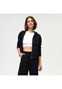 Sinsay - Bluza z kapturem - Czarny. Typ kołnierza: kaptur. Kolor: czarny #1