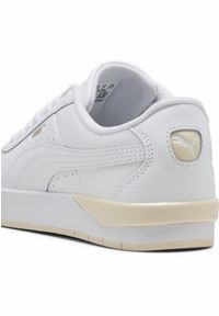 Puma - Damskie sneakersy Jada Classic PUMA White Gold Alpine Snow. Kolor: biały, żółty, wielokolorowy. Materiał: syntetyk. Szerokość cholewki: normalna. Sport: tenis