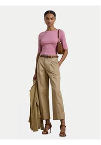 Lauren Ralph Lauren - LAUREN RALPH LAUREN Bluzka 200654963188 Różowy Slim Fit. Kolor: różowy. Materiał: bawełna #5