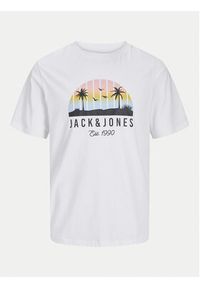 Jack&Jones Junior T-Shirt Palm 12269922 Biały Regular Fit. Kolor: biały. Materiał: bawełna #7