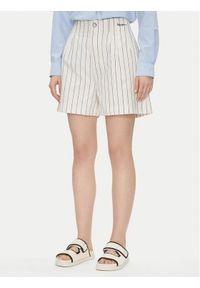 Pepe Jeans Szorty materiałowe Henar PL801163 Beżowy Loose Fit. Kolor: beżowy. Materiał: bawełna