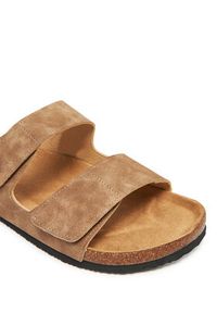 Jack & Jones - Jack&Jones Klapki Jfwcentral 12257218 Brązowy. Kolor: brązowy. Materiał: skóra #5