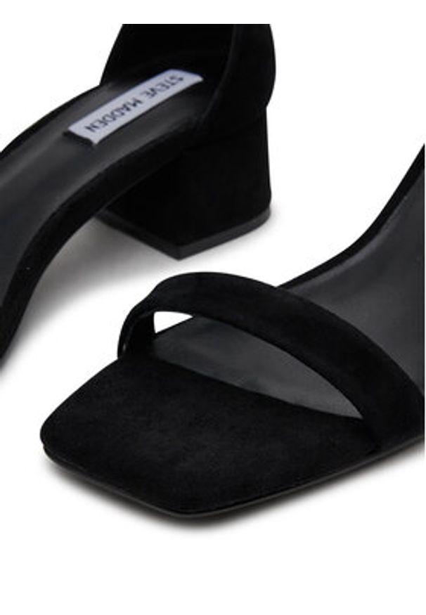 Steve Madden Sandały Gena SM11003579 Czarny. Kolor: czarny. Materiał: skóra, zamsz