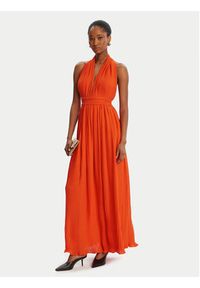 BARDOT - Bardot Sukienka wieczorowa Amala Pleated Halter 60031DB Czerwony Regular Fit. Typ kołnierza: dekolt halter. Kolor: czerwony. Materiał: syntetyk. Styl: wizytowy #2