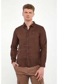 Aeronautica Militare - Koszula męska lniana AERONAUTICA MILITARE. Materiał: len #1