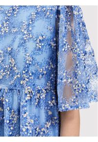 Selected Femme Sukienka koktajlowa Justine 16085467 Niebieski Loose Fit. Kolor: niebieski. Materiał: syntetyk. Styl: wizytowy #6