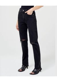 AGOLDE - Czarne jeansy Cherie z wysokim stanem. Stan: podwyższony. Kolor: czarny. Styl: klasyczny