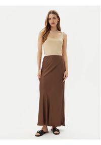 ViCOLO Spódnica maxi Gonna TD0472 Brązowy Slim Fit. Kolor: brązowy. Materiał: wiskoza
