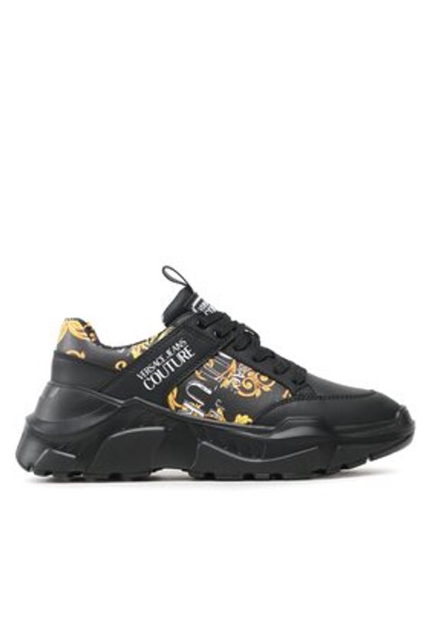 Versace Jeans Couture Sneakersy 74YA3SC2 Czarny. Kolor: czarny. Materiał: skóra