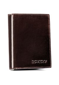 ROVICKY - Portfel męski Rovicky N4-RPVT-BL brązowy. Kolor: brązowy. Materiał: skóra, materiał