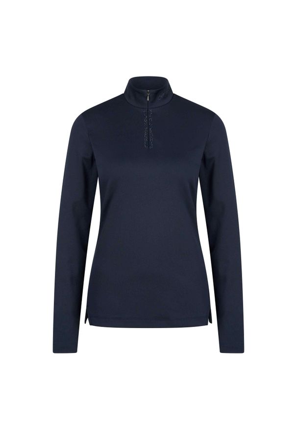 EURO-STAR - Damska koszulka do jazdy konnej Euro-Star Adeline. Kolor: niebieski. Długość rękawa: długi rękaw. Styl: elegancki