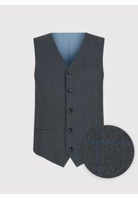 Pako Lorente - PAKO LORENTE – Szara kamizelka męska w kratę. Kolor: szary #1