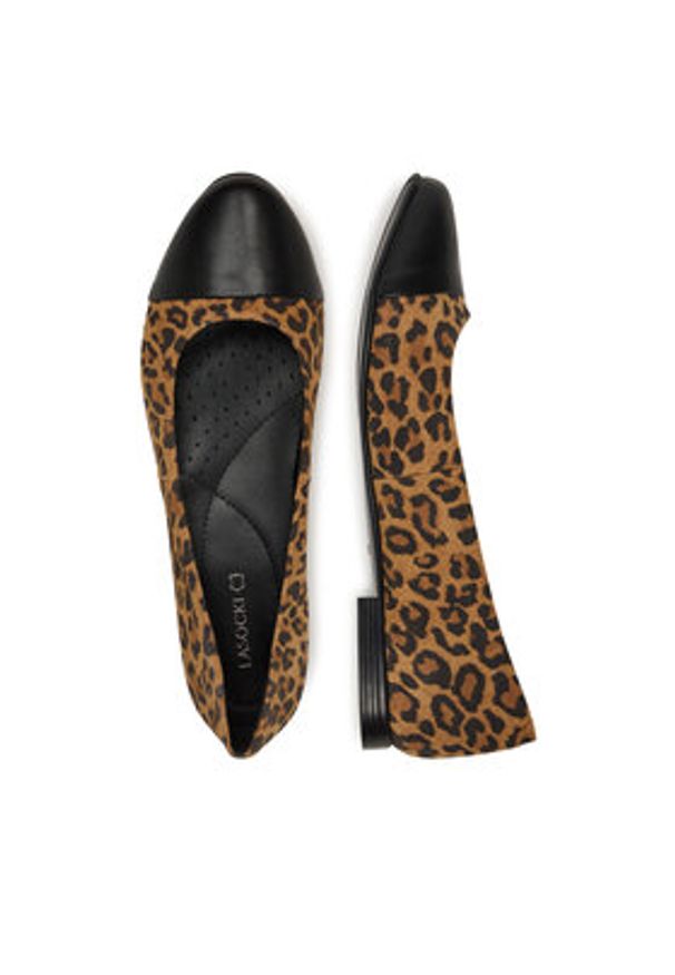 Lasocki Baleriny RST-ERICA-57 Beżowy. Kolor: beżowy. Materiał: zamsz, skóra