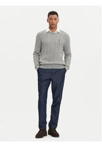 Polo Ralph Lauren Sweter 710775885013 Szary Regular Fit. Typ kołnierza: polo. Kolor: szary. Materiał: bawełna #3