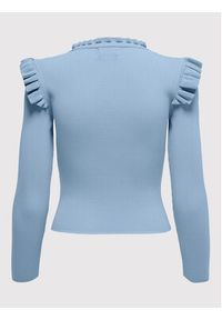 only - ONLY Sweter Sia 15262455 Niebieski Slim Fit. Kolor: niebieski. Materiał: syntetyk