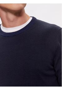 JOOP! Jeans Sweter 30035083 Granatowy Modern Fit. Kolor: niebieski. Materiał: bawełna