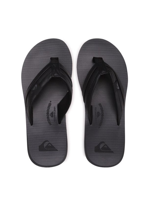 Quiksilver Japonki AQYL100886 Czarny. Kolor: czarny. Materiał: skóra