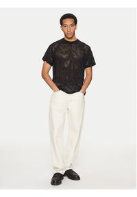 Versace Jeans Couture T-Shirt 78GAH6R0 Czarny Regular Fit. Kolor: czarny. Materiał: bawełna #3